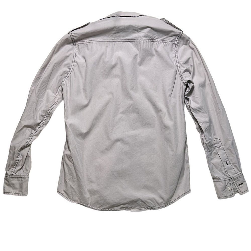 Broken Threads Gray Adjustable Sleeve Button Down… - image 4